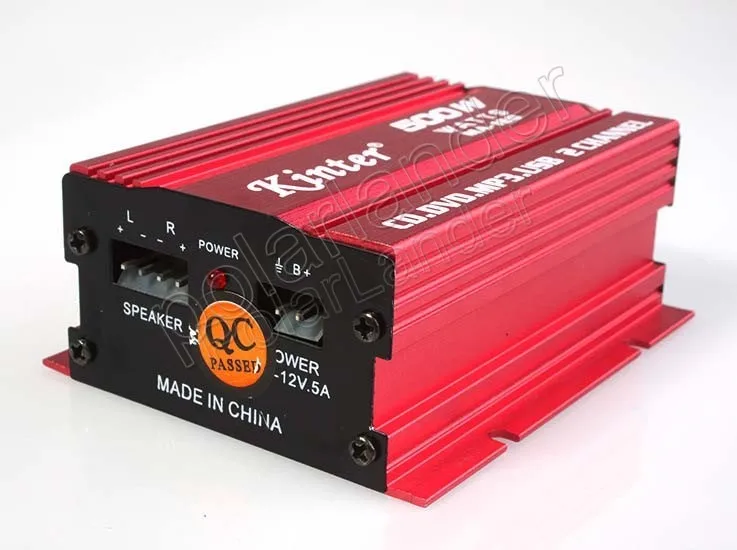 Автомобильный мини усилитель 2-канальный усилитель мощности 20W х 2 RMS HiFi Stereo DVD MP3 для мотоцикла, лодки, дома, высокое качество 12V включен.