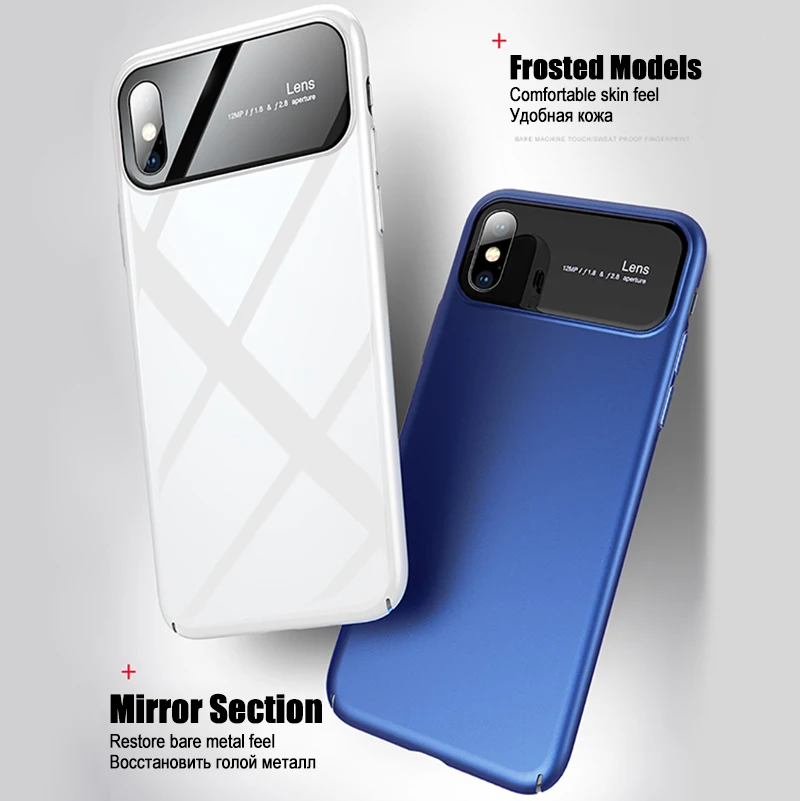 LuckGuard тонкий гладкий зеркальный чехол для iPhone X 8 7 6s Plus Роскошный Жесткий матовый