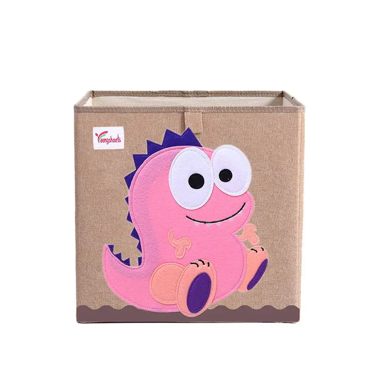 Pink Dinosaur MICCK вышивать коробка для хранения Kid Toy организатор ящик для хранения одежды мультфильм животных Складная Нижнее белье Галстуки Бюстгальтер Настольный Органайзер - Цвет: Pink Dinosaur