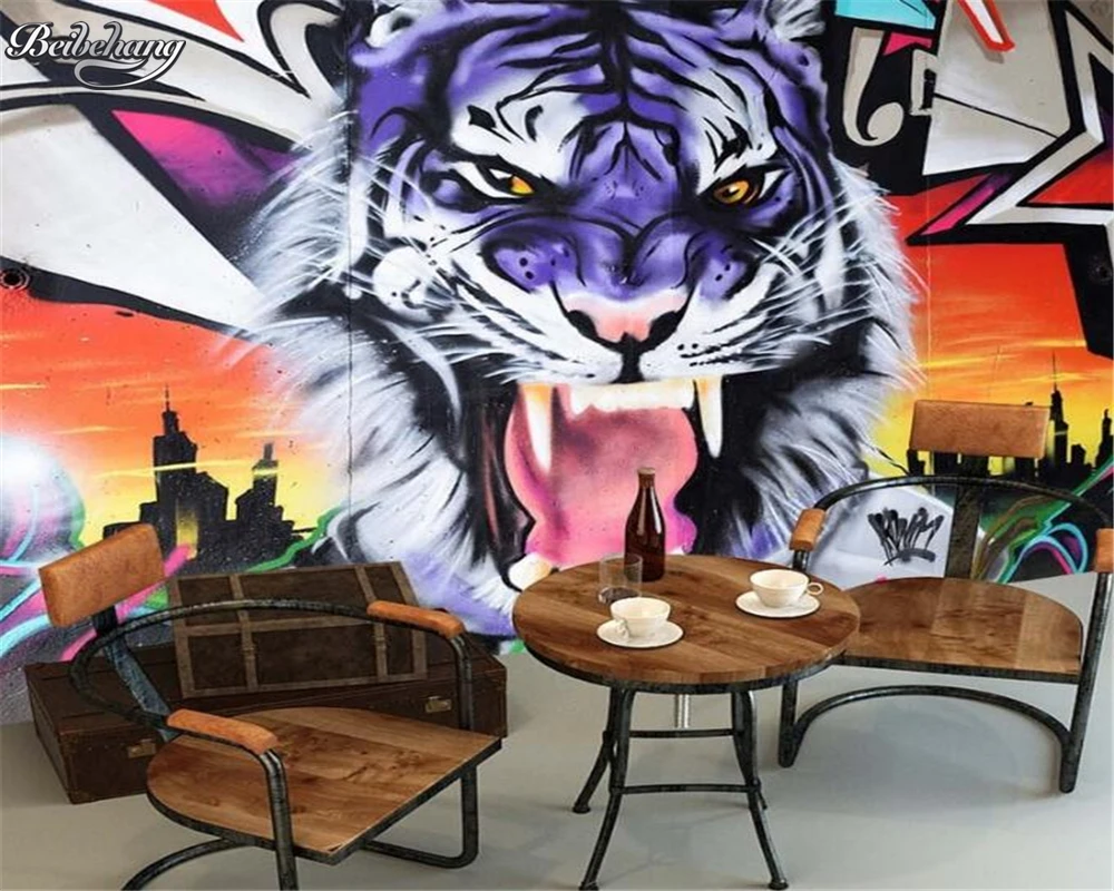 3D обои для гостиной спальни ТВ фон ручная роспись тигр стен 3 d papel parede|custom wallpaper|tiger