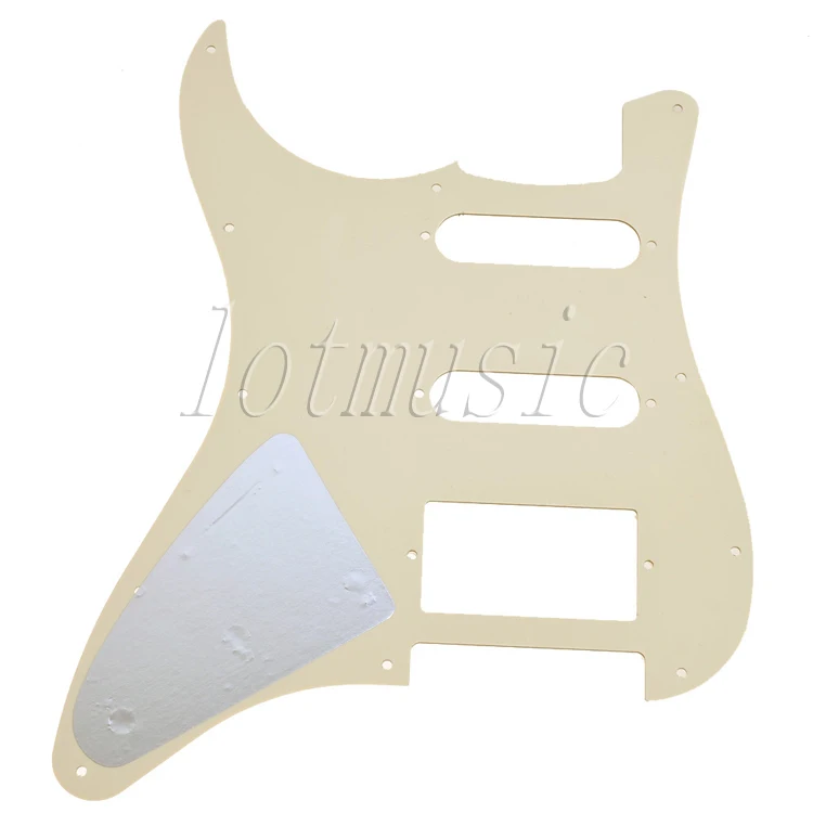 2 шт. SSH стиль электрогитара Pickguard 3ply 11 Отверстие бежевый ПВХ для Fender Strat Замена |