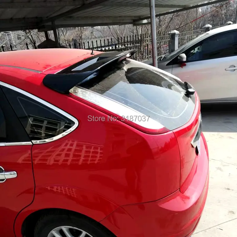 Для Ford Focus спойлер 2007-2011 ABS пластик Неокрашенный задний спойлер на крыло, крышу багажника губы крышка багажника автомобиля Стайлинг