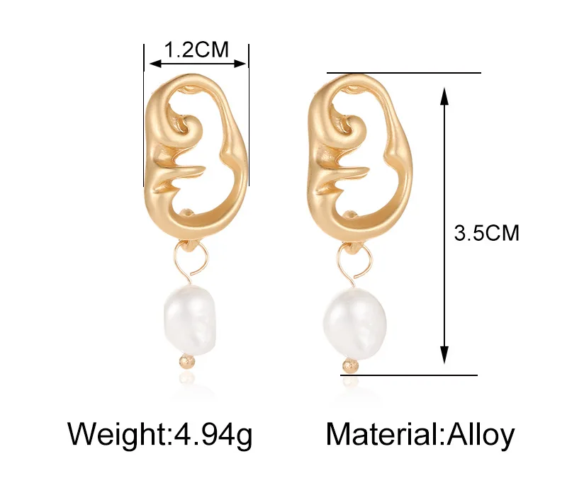 2019 Новая мода Европа и Америка простая Дамская жемчужина серьги золотистого