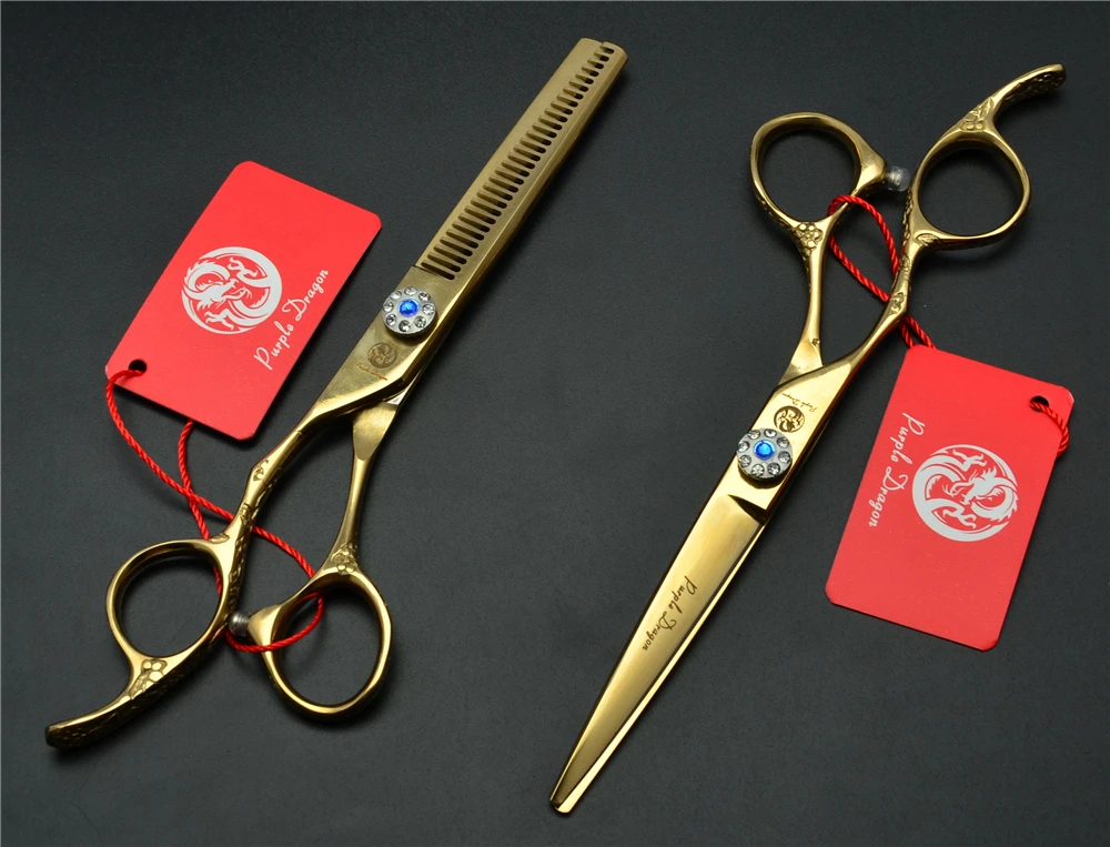 2 шт. Профессиональные Парикмахерские ножницы с фиолетовым драконом 6 0 дюйма