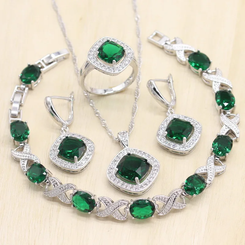 Женский ювелирный комплект из колье серёг и кольца | Украшения аксессуары