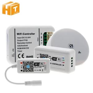 Wi-Fi RGB-WW-CW RGB RGBW, светодиодный контроллер для светодиодный ных лент RGB RGBW, 12 В постоянного тока, 24 В, 16 миллионов цветов, управление музыкой и таймером.