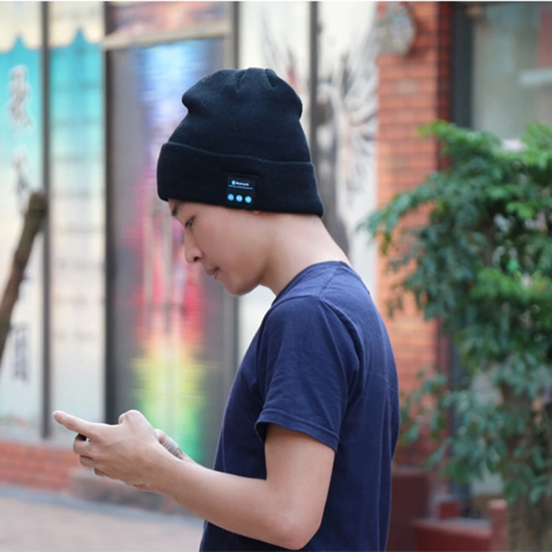 Оптовая продажа 5 шт. * Bluetooth музыкальная шапочка мягкие теплые стерео наушники