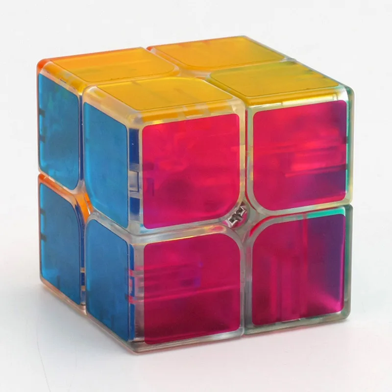 2x2x2 скоростной волшебный куб креативные прозрачные скрабы для детей