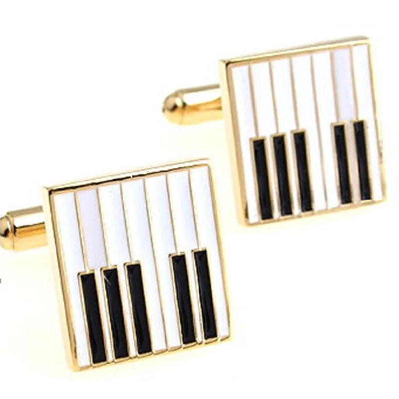 

hot sales/golden piano music symbol cufflinks quality French shirts cufflinks music score gifts