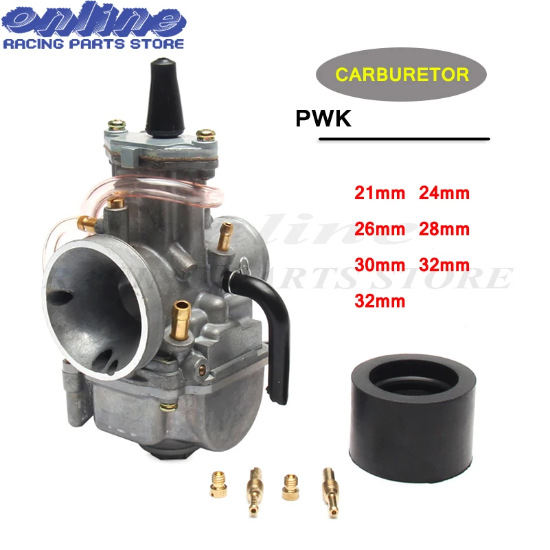 Motorcycle PWK Carburetor for keihi pwk carburetor Carb 21mm 24mm 26mm 28mm 30mm 32mm 34 mm with power jet fit on racing motor
