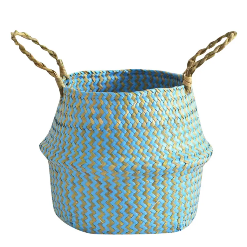 Плетеная корзина для цветов складная хранения 4jj09 | Дом и сад