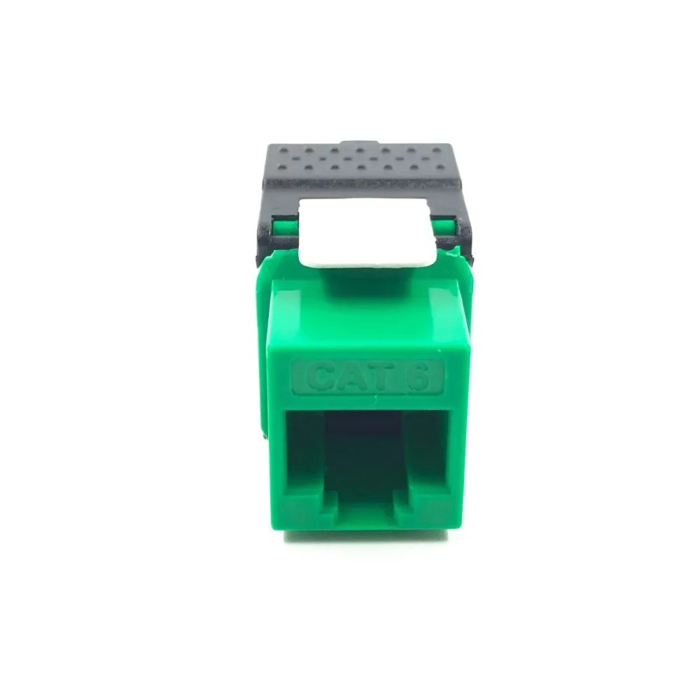Модульный разъем UTP Cat6 RJ45 без инструментов 180 градусов соединяемый зеленый
