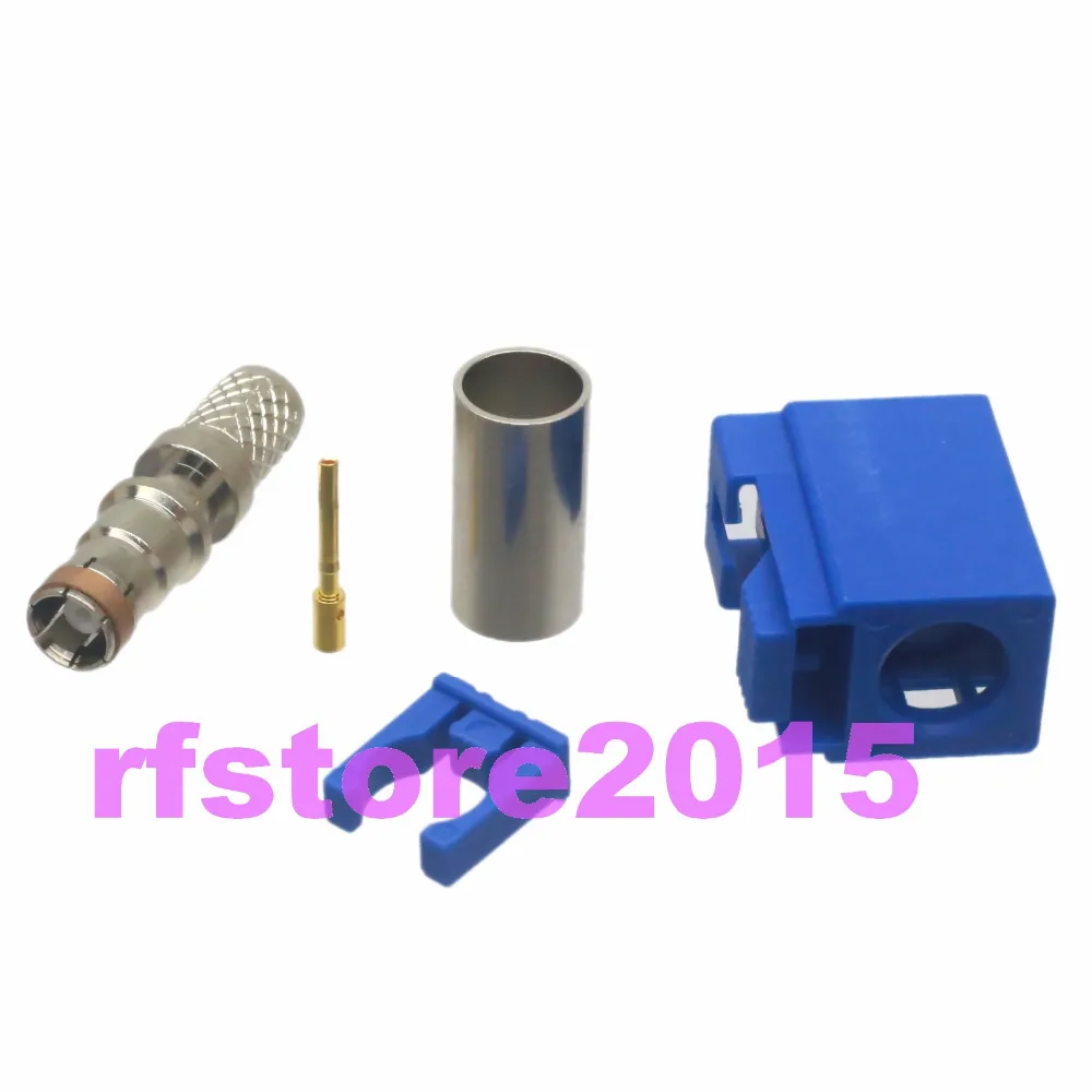 1pce коннектор Fakra C 5005 SMB гнездовой обжим для RG58 LMR195 RG142 bule | Обустройство дома