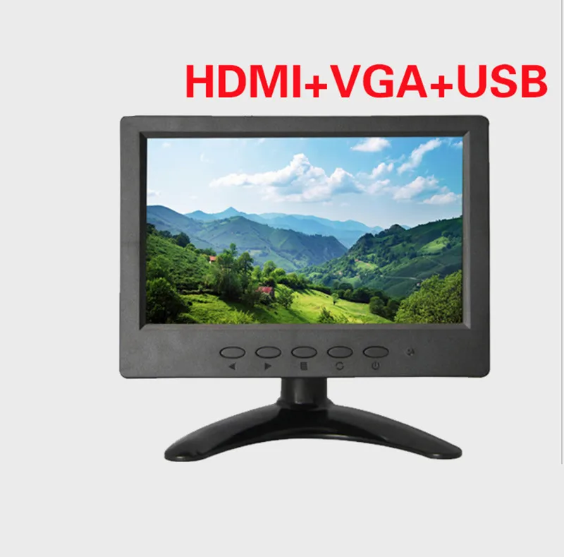 

7 Inch Black LCD HDMI Touch Screen Car Monitor Fanless Mini Computer Monitor