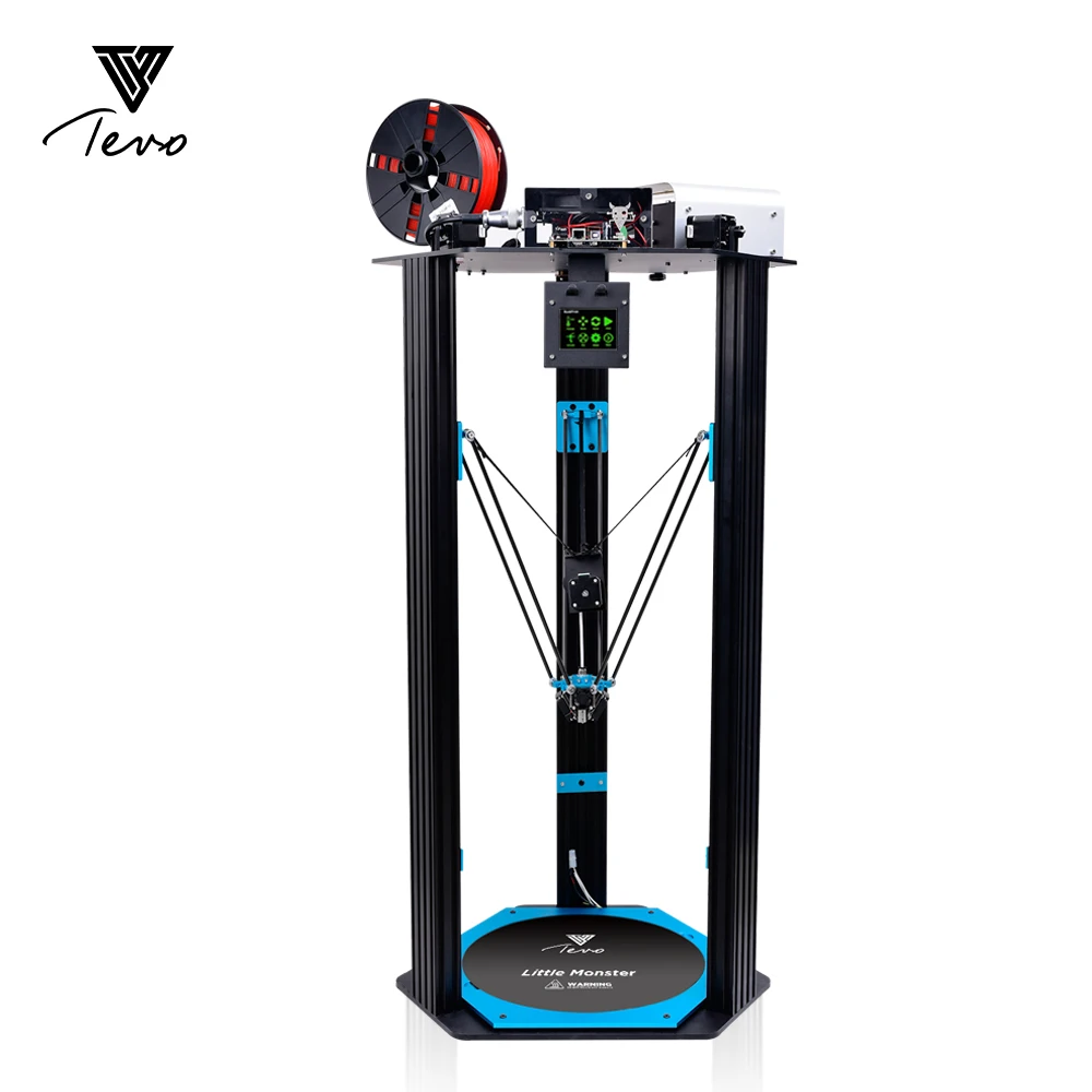 Newest TEVO Little Monster Delta 3D Printer Large Printing Area Aluminium Extrusion/Smoothieware/MKS TFT28/Bltouch for |