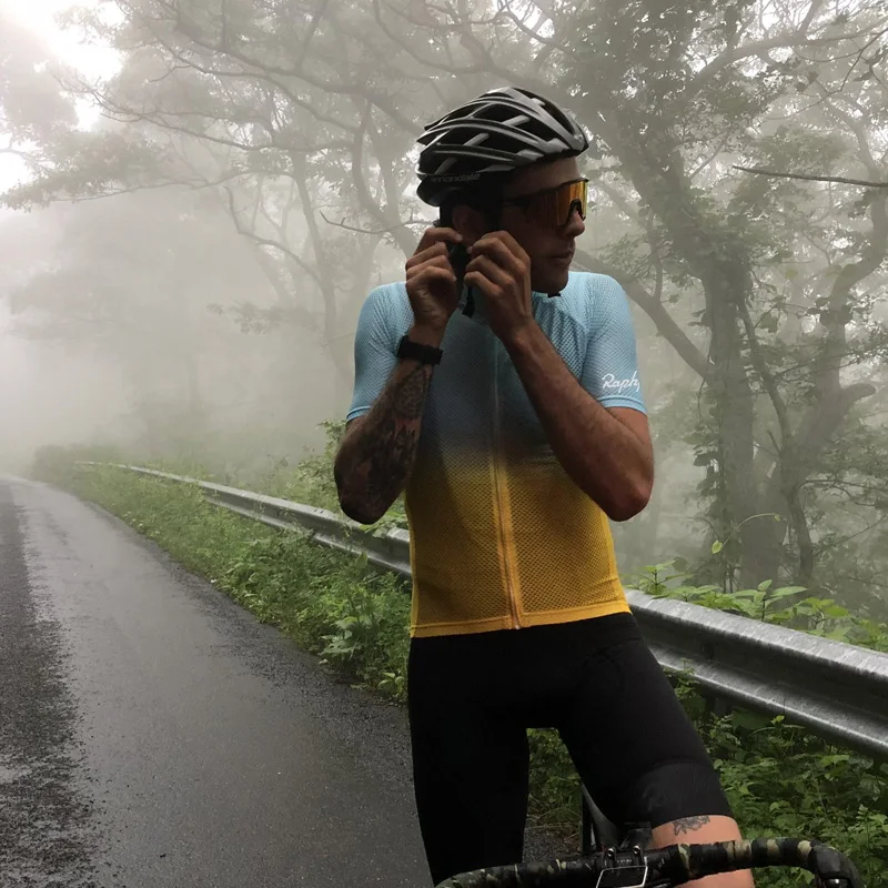 Ropa ciclismo 2019 Pro team Джерси с коротким рукавом летняя дышащая черная синяя дорожная