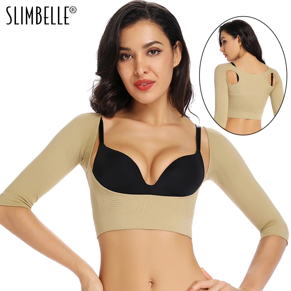 

Upper Arm Shaper Post Surgical Slimmer Compression Sleeves Humpback Posture Corrector Tops Shapewear for Women