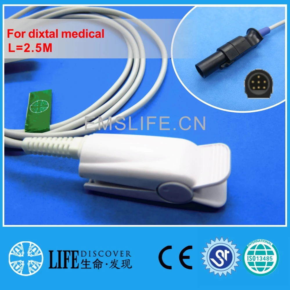 Длинный Calbe взрослый NK палец клип SPO2 датчик для DIXTAL Dx405/Dx2010/Dx2020/Dx2021 медицинский| |