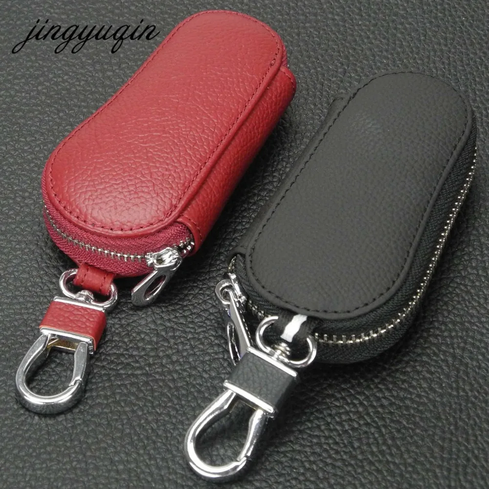 Jingyuqin кожаный чехол для автомобильных ключей Lexus Audi Mercedes Peugeot Toyota Vw Skoda Bmw Hyundai