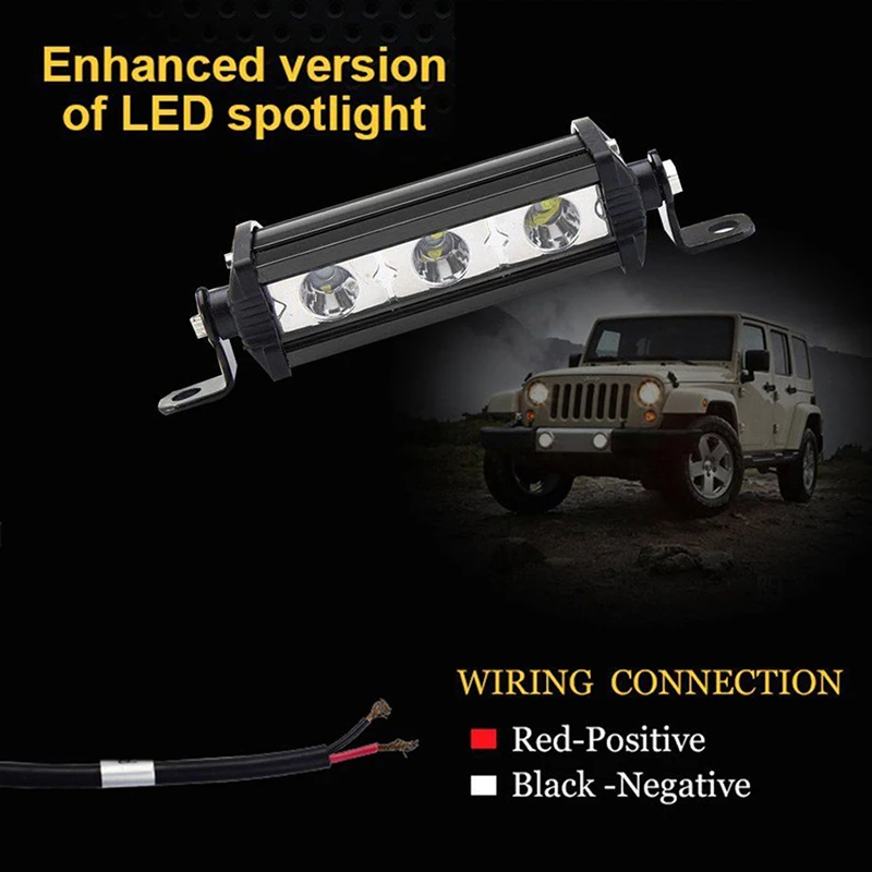 Автомобильный Стайлинг 4 'ɹ W 3 светодиодный рабочий свет бар 12 V DRL