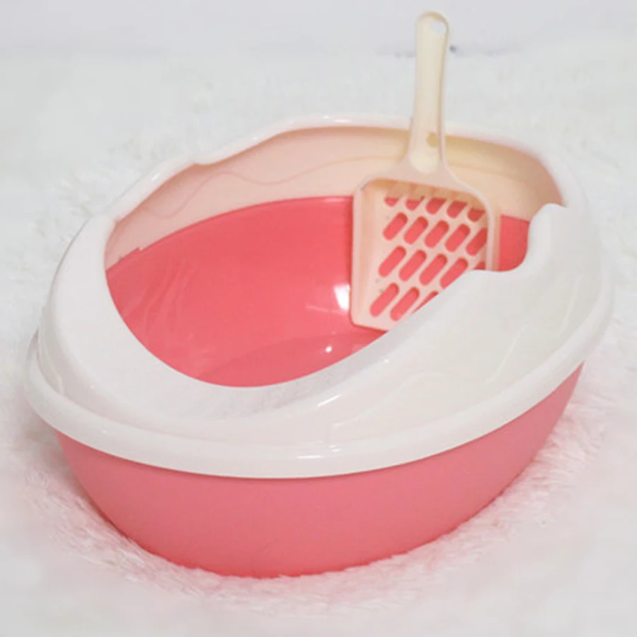 ПЭТ туалетный лоток кошачий ящик для мусора Большой Wc коробка анти-всплеск