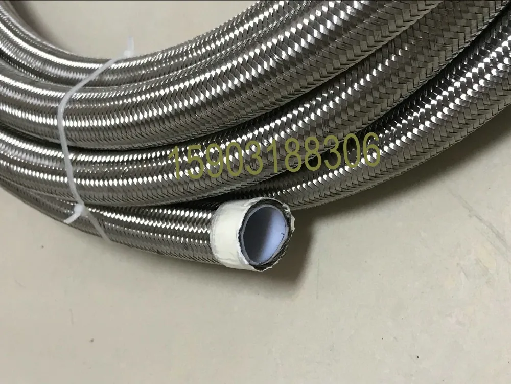 AN8 8AN 08 AN 8 STAINLESS STEEL BRAIDED PTFE HOSE OIL FUEL BRAKE LINE E85 1 м|Шланги и зажимы| |