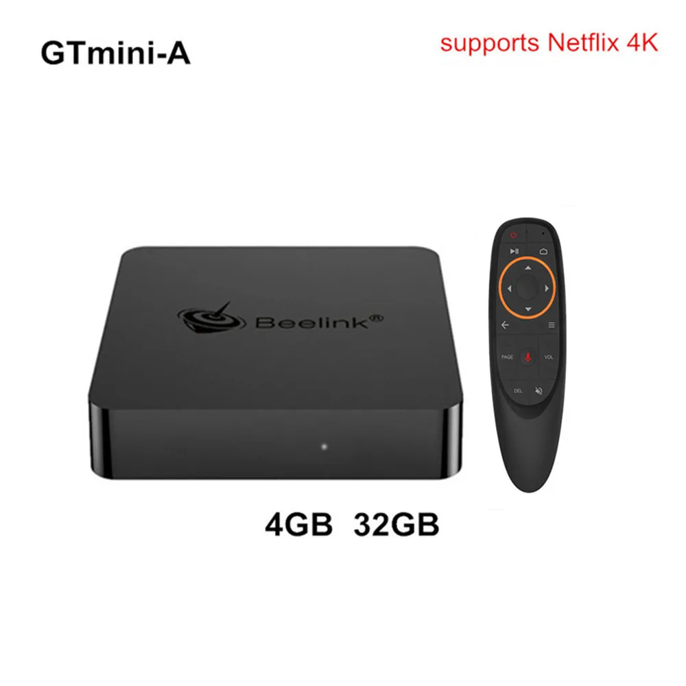 GTmini A 4GB 32GB Beelink GT1 мини GTmini Смарт ТВ приставка Android 8,1 Amlogic S905X2 голосовой пульт приставка 4K 1000M Bluetooth медиаплеер - Цвет: GTmini A 4GB 32GB