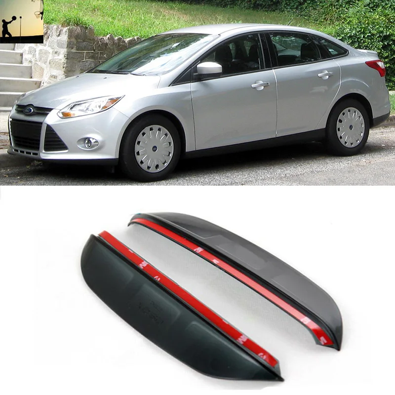 Для ford focus от 2004 до 2010 2011 2015 2 шт. зеркало заднего вида дождь брови боковое