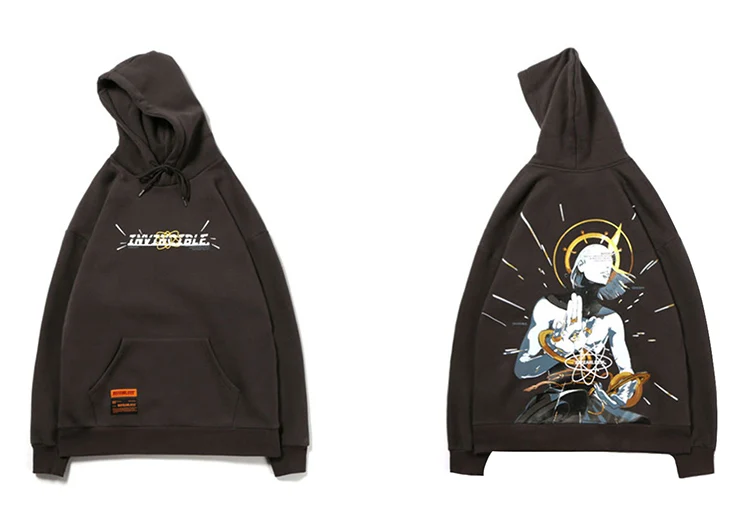 Hip Hop Hoodie Sweatshirt Gods Invincible Hand Print Men Hooded Pullover Streetwear Winter Fleece Cotton Hoodie Eye Autumn