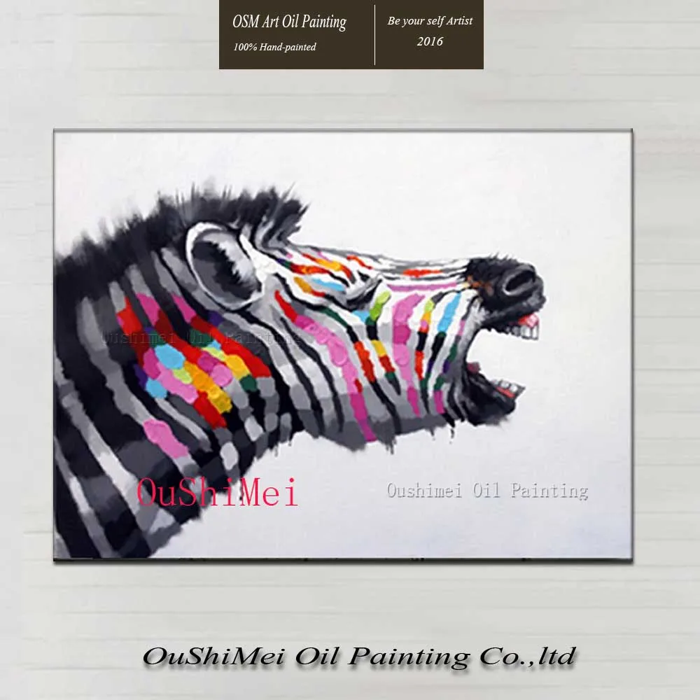 Ручная роспись Современная картина маслом на холсте нож цветные животные