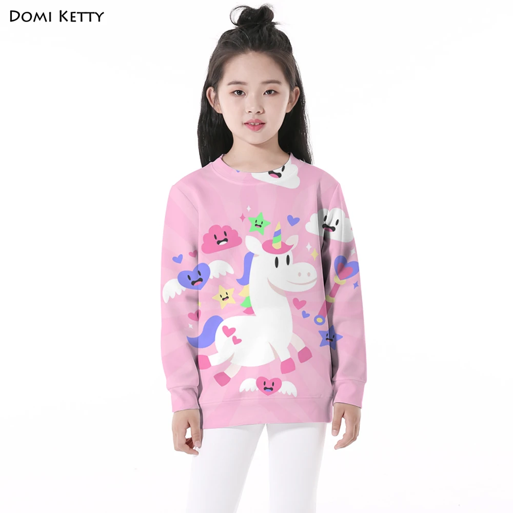 Domi Ketty/Детские толстовки с героями мультфильмов розовые повседневные длинными