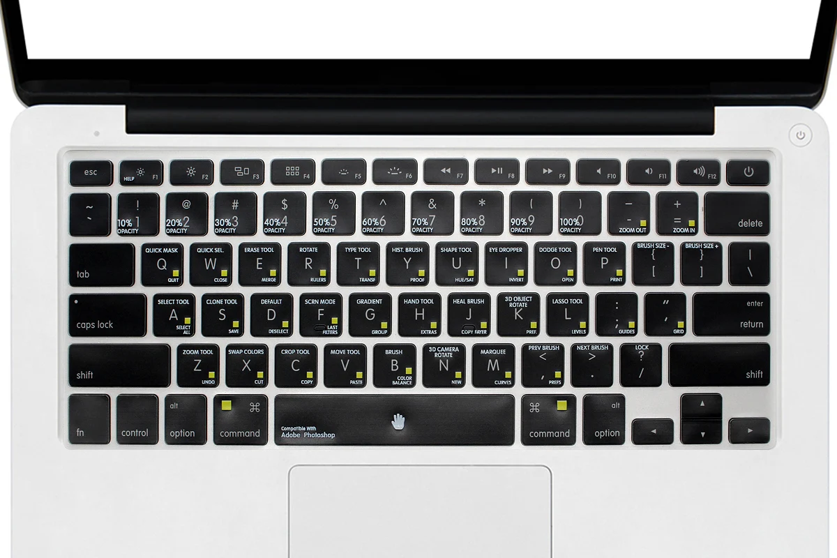 Для Macbook Air 13 Skin Pro 15 17 Adobe Photoshop Ps ярлык горячий ключ функциональный ТПУ подсветка