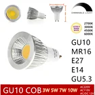 Диммисветодиодный Светодиодная лампа GU10 Cob E27 E14 Mr16, 3 Вт, 5 Вт, 7 Вт, 10 Вт, теплый белый свет, 2700k, 3000k, реальная мощность, 10 шт.