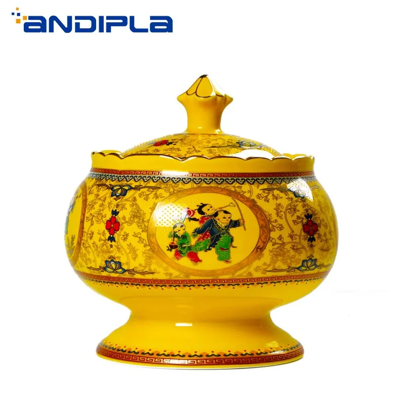 Китайский Дворцовый стиль керамические чайные банки Puer Longjing чайный набор кунг-фу