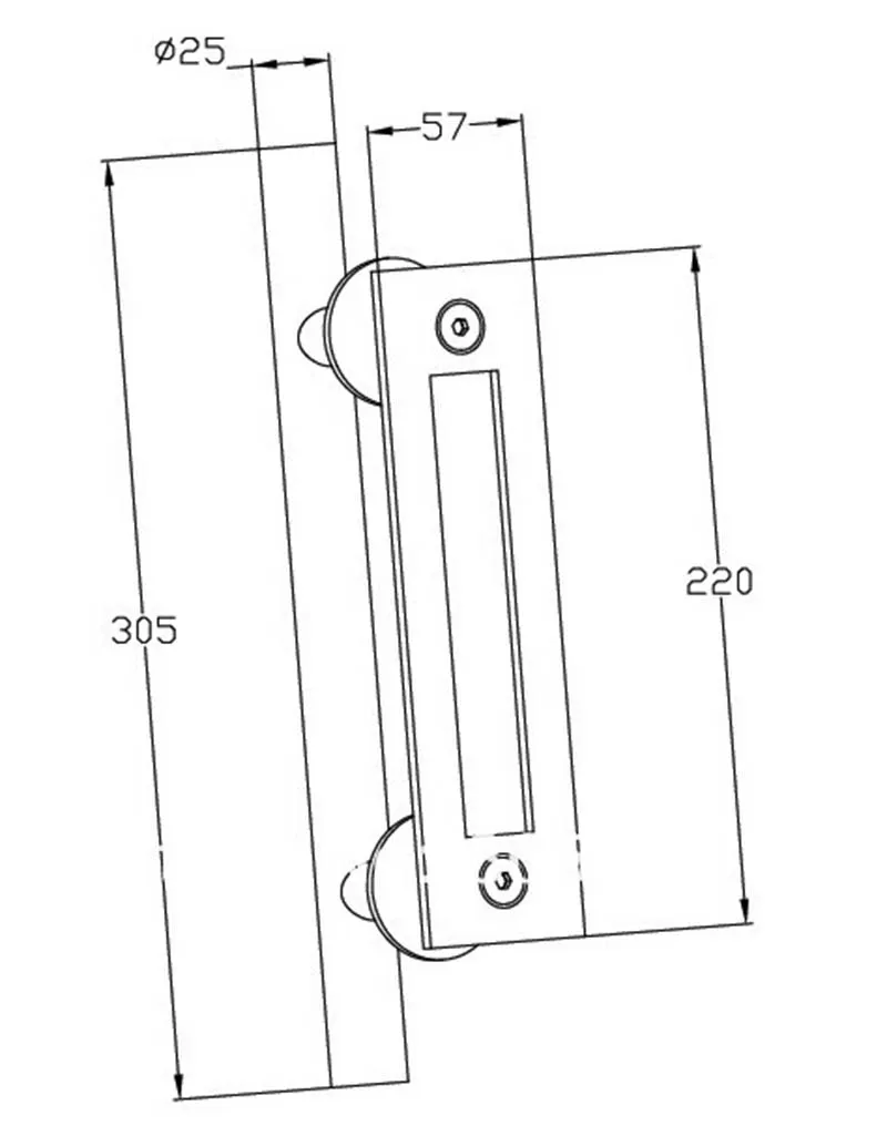 Brand New 1PCS Stainless Steel Sliding Barn Door Handle Wood Push / Pull Handles Silver Tone | Обустройство дома