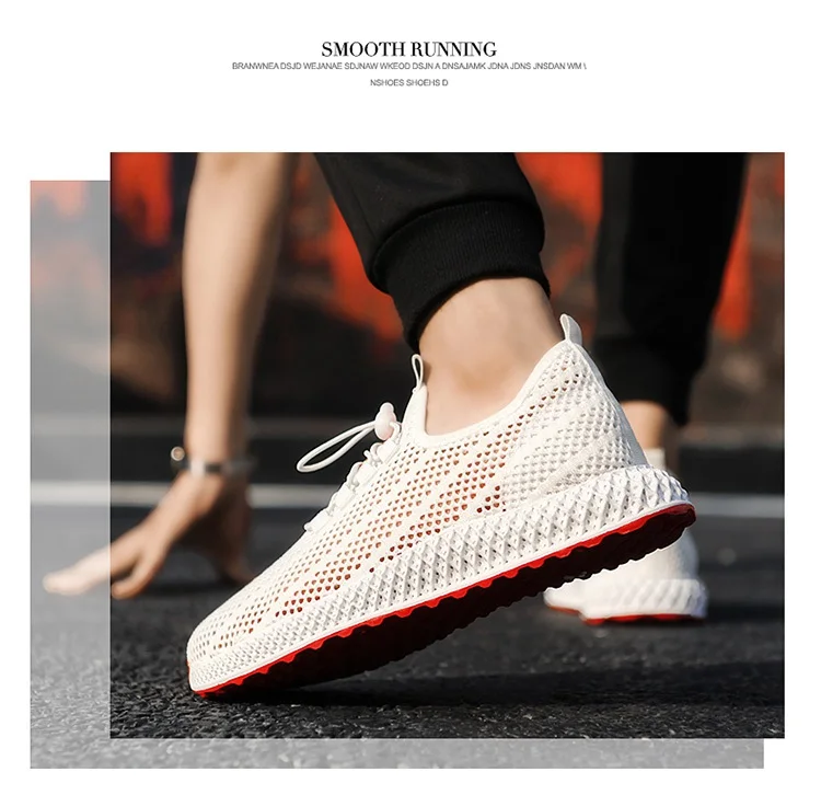 Летняя мужская прогулочная обувь нового дизайна с дышащей сеткой; Молодежный светильник; беговые кроссовки для мальчиков; модная Нескользящая спортивная обувь для отдыха
