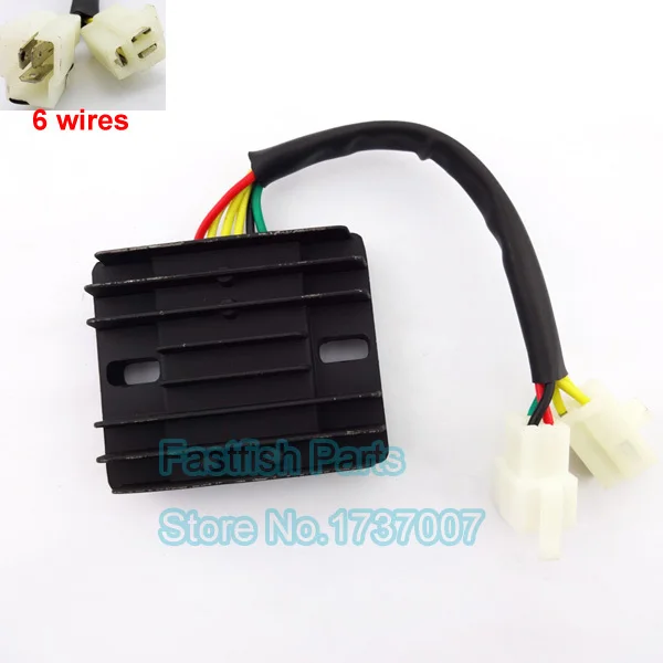 Производительность выпрямителя 6 кабелей DC12V проводов Черный регулятор