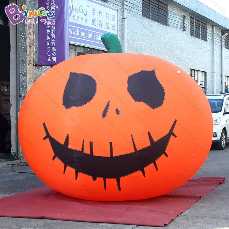 

Halloween 10 feet tall big inflatable pumpkin promotional 3 meters high airblown cushaw inflatables for decoration toys