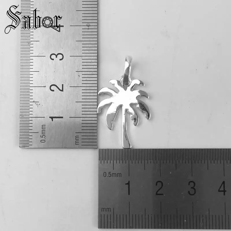 Кулон из кокосовой пальмы серебряного цвета для женщин подарочное Ювелирное