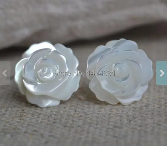 Рождественский подарок ювелирное изделие серьги-гвоздики белая ракушка серьги с