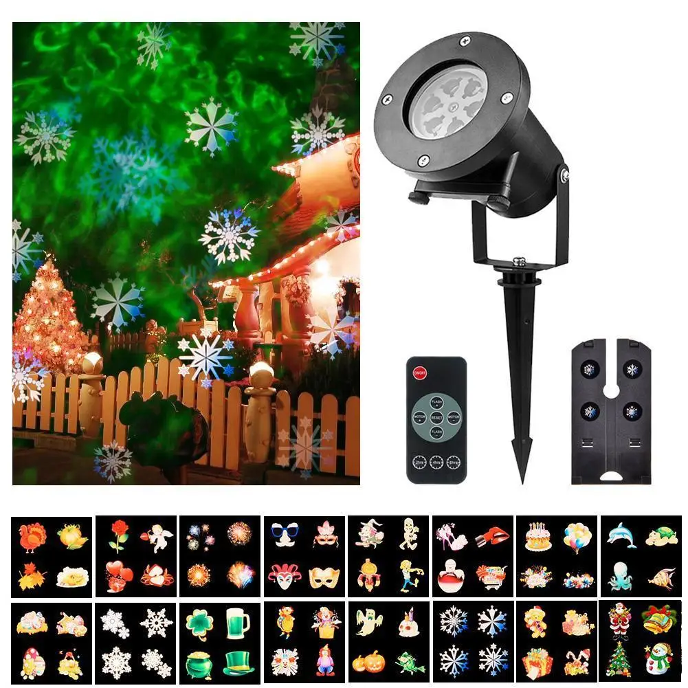 Пульт дистанционного управления 16 узоров прожекторная лампа пленка световая