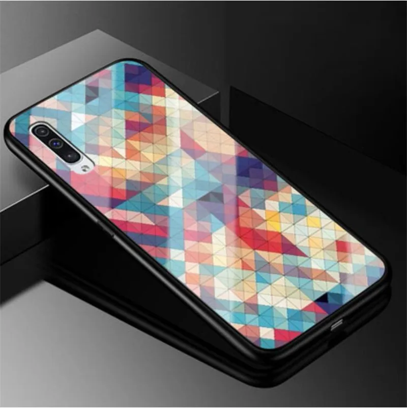 as photo 14 6," Funda для samsung Galaxy A50 чехол стекло твердая задняя крышка чехол для телефона для samsung Galaxy A50 чехол TPU рамка A 50 Coque - Цвет: as photo 14