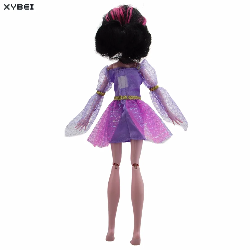 Мини платье ручной работы с длинным рукавом и юбкой|clothes for monster high|clothes dollsmonster doll