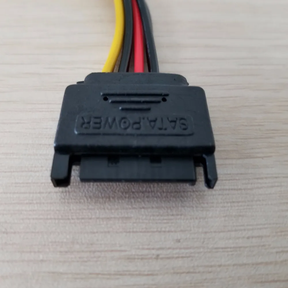 SATA серийный 15 контактный переходник со штекера на Двойной женский разветвитель