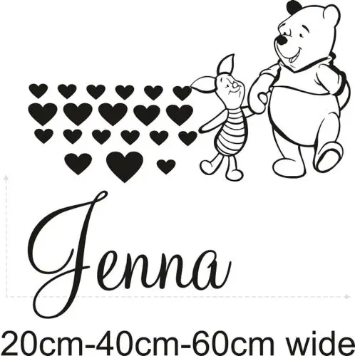 Название для девочек наклейки спальни на стену 3 размера Винни пух|wall art decals|bedroom