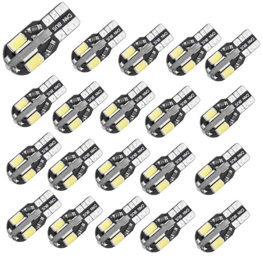 YSY 20 шт. T10 8SMD 5630 Светодиодный светильник для автомобиля Canbus NO OBC Ошибка Авто Клин