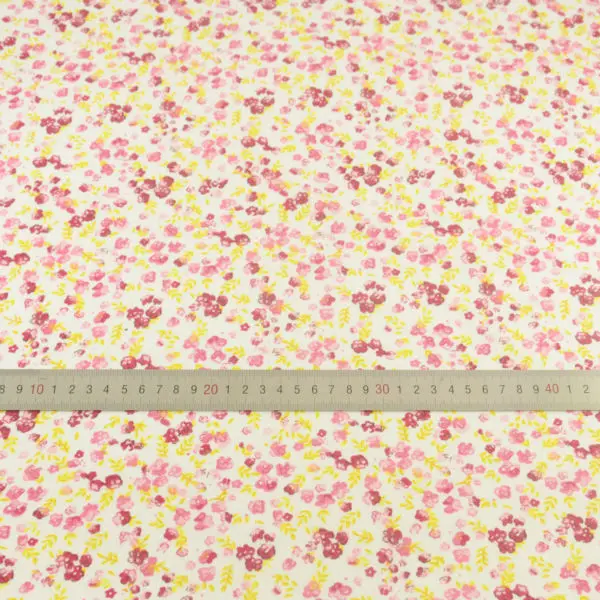 Красные цветы и желтые листья дизайн новости ткань хлопок Tecido украшение шитье Telas