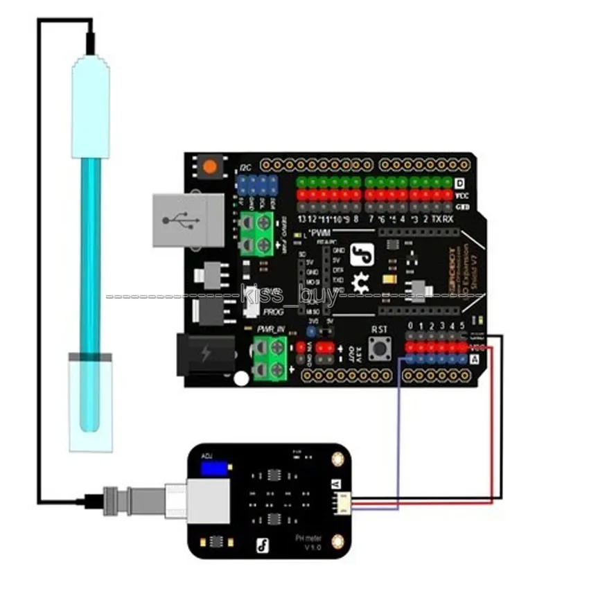 Модуль датчика PH 1 шт. модуль V1.1 + рН зонд для AVR 51 щит с MSP430 тестовым кодовым