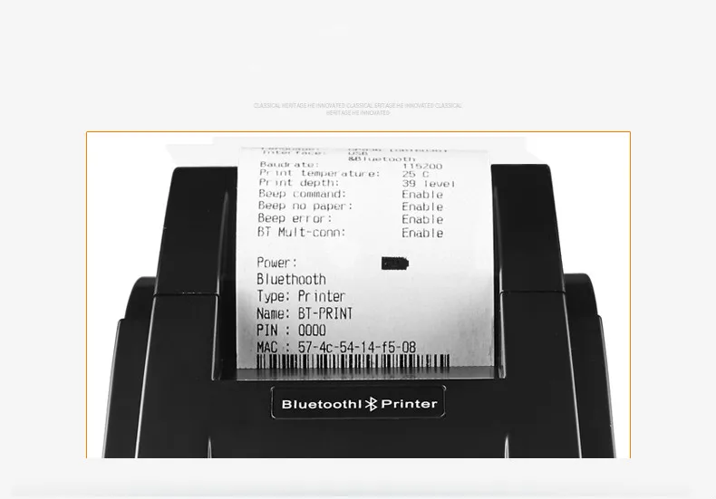 POS Термальный Принтер Мини 58 мм кассовый usb-принтер чековый принтер для Resaurant и супермаркета EU/US PLUG