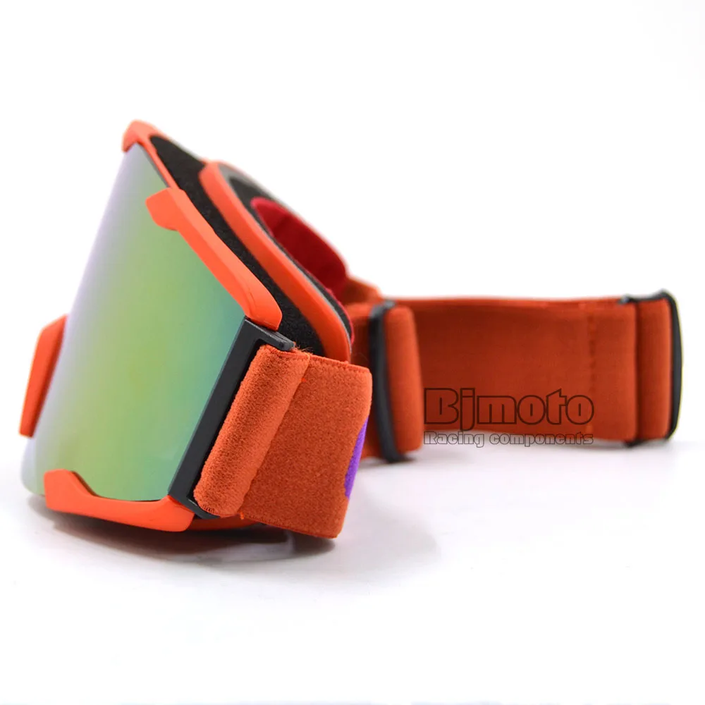 Мужские/женские очки для мотокросса дымчатые линзы в оранжевой оправе